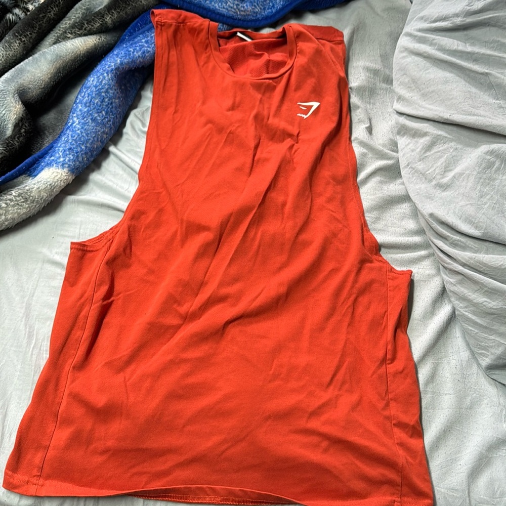 Gymshark Reddish Orange Tank Top, Men’s XL